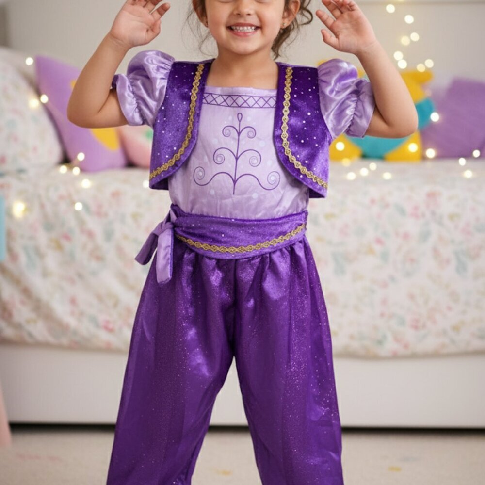 Nickelodeon Shimmer and Shine Costume Rubie’s Purple Outfit Girls Size 5-6